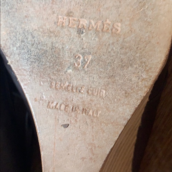 Authentic Black Hermès Ballet Wedges size 37 - Picture 5 of 9